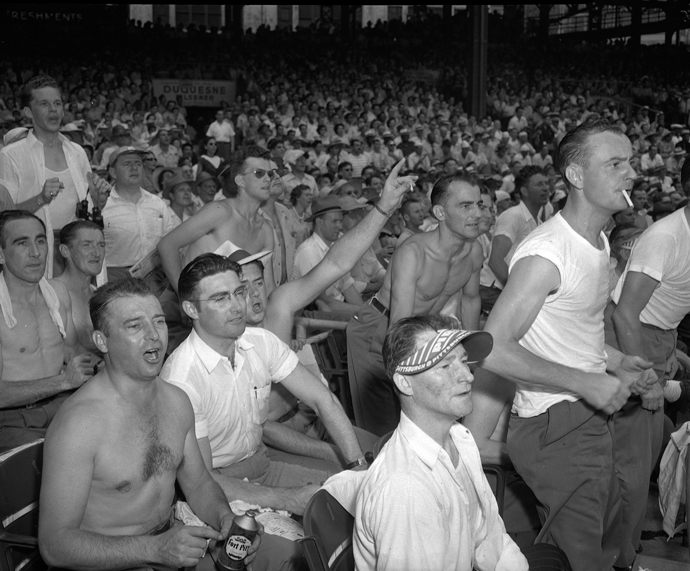 fans at Forbes Field